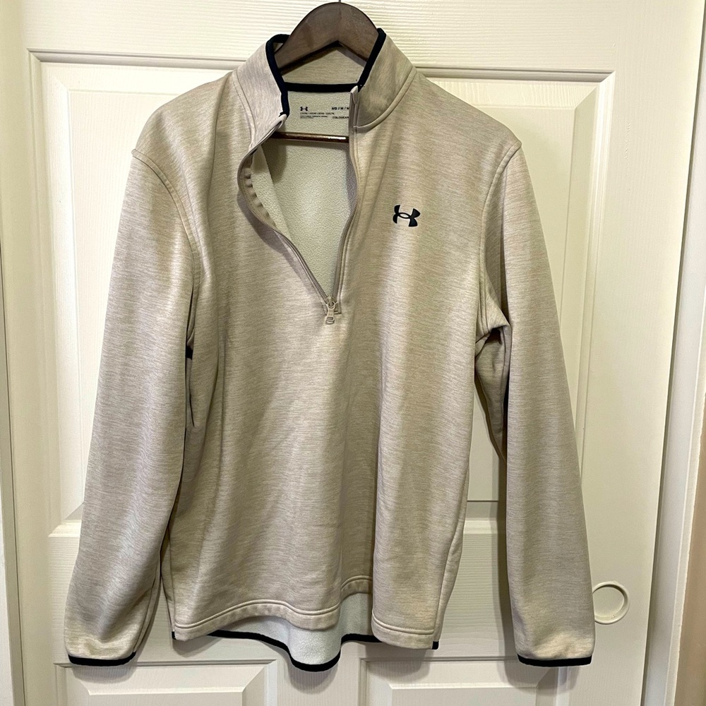 Under Armour Pull Over- Cream Color, size M.